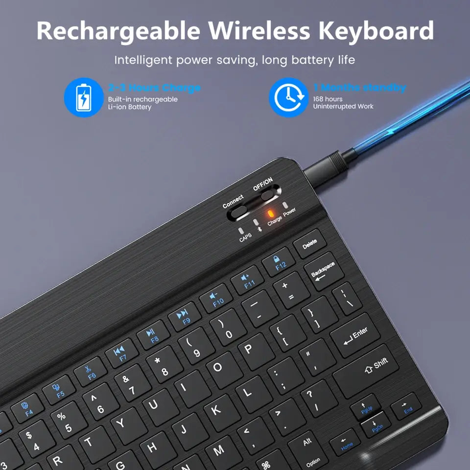 Teclado e mouse Bluetooth para tablets e smartphones