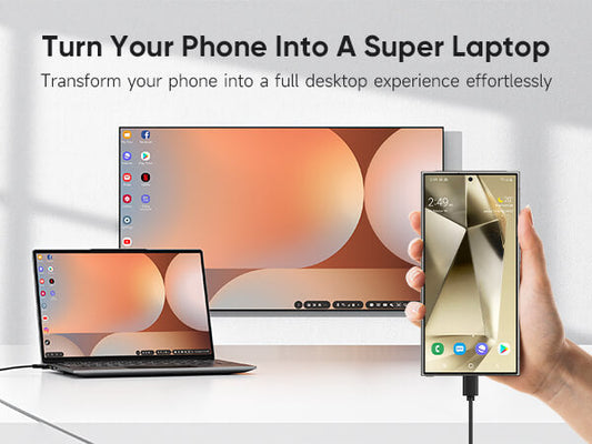 Samsung DeX Lapdock Portable Monitor Setup with Built-in Keyboard