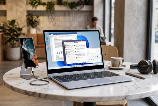 Favpista 14.1 inch touchscreen lapdock with built in battery and physical keyboard
