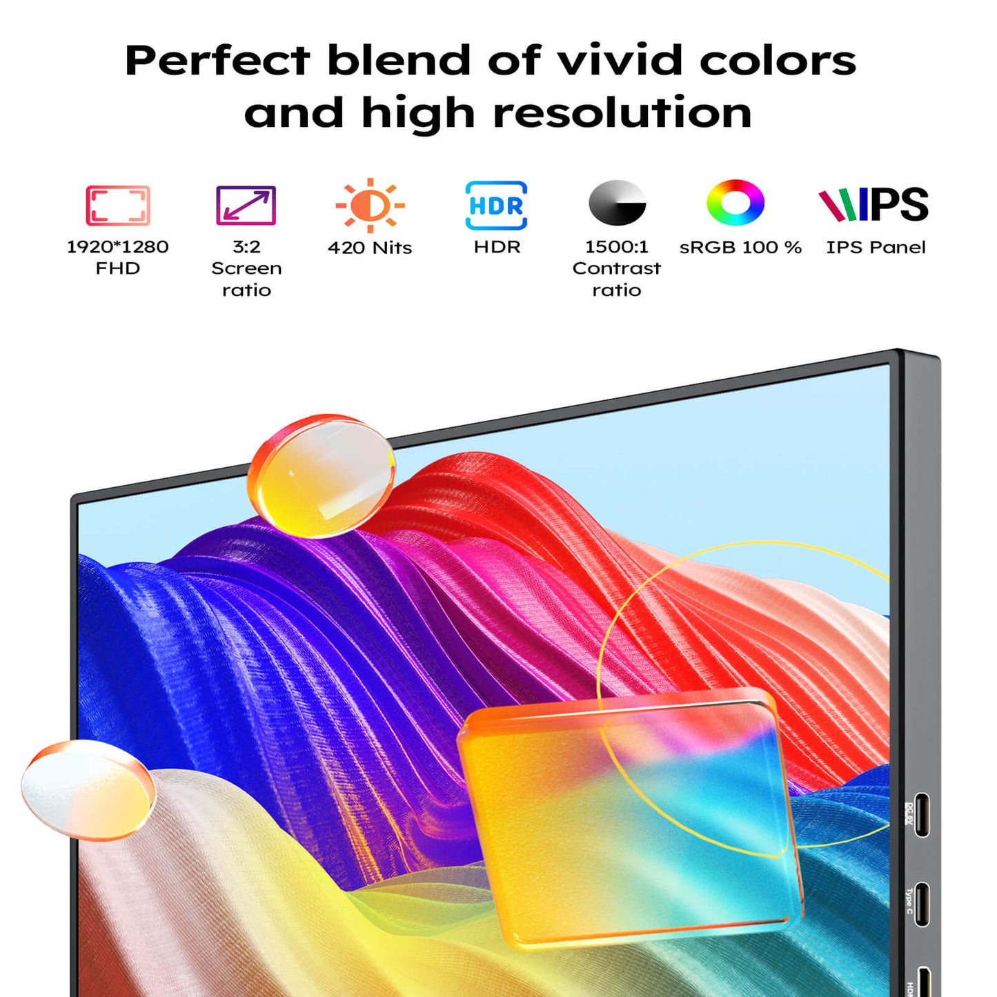 Tragbarer 15,6-Zoll-Lapdock-Monitor für Samsung Deck FHD 1080P IPS-externer Monitor mit integrierter Tastatur für Mac-Laptop