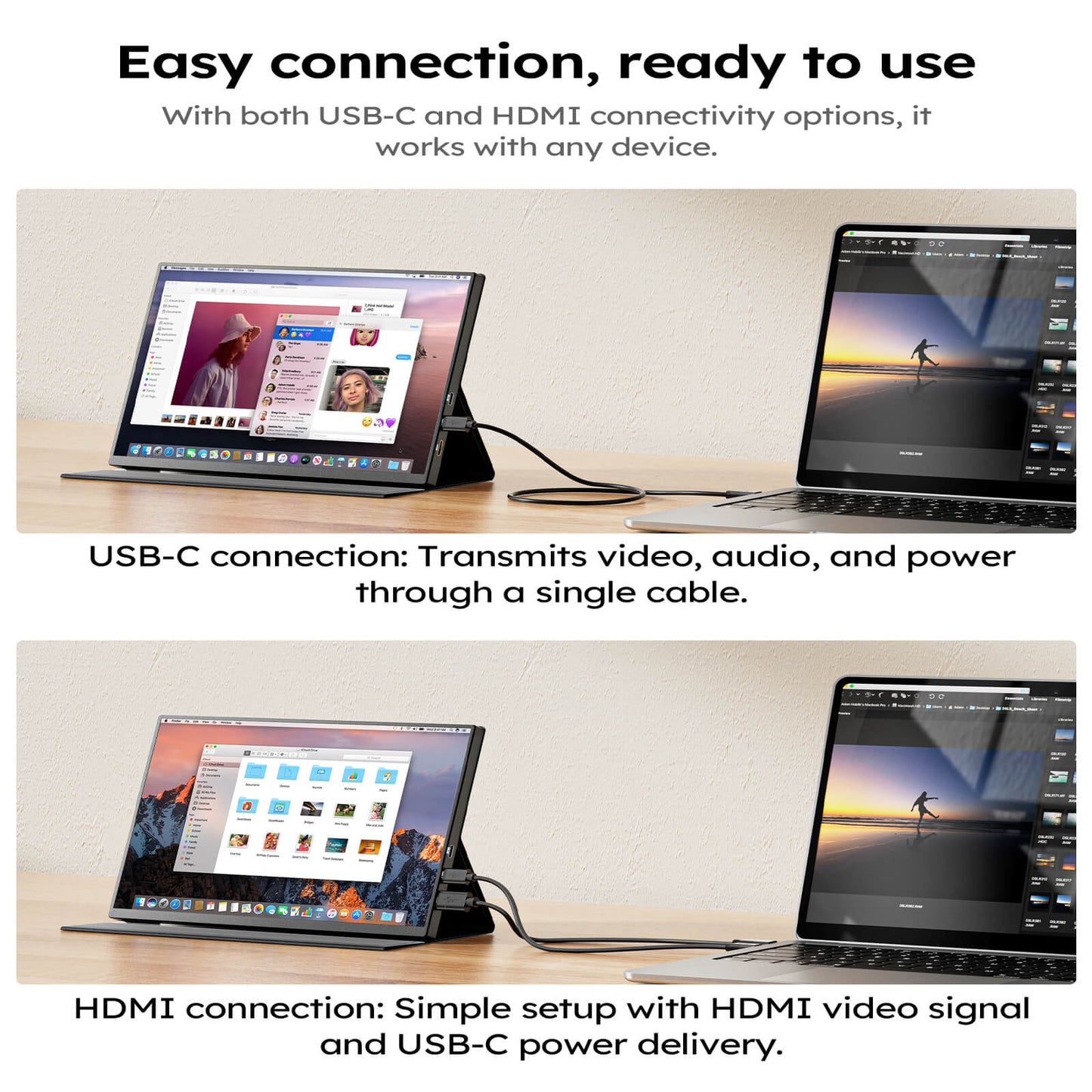 Tragbarer 15,6-Zoll-Lapdock-Monitor für Samsung Deck FHD 1080P IPS-externer Monitor mit integrierter Tastatur für Mac-Laptop