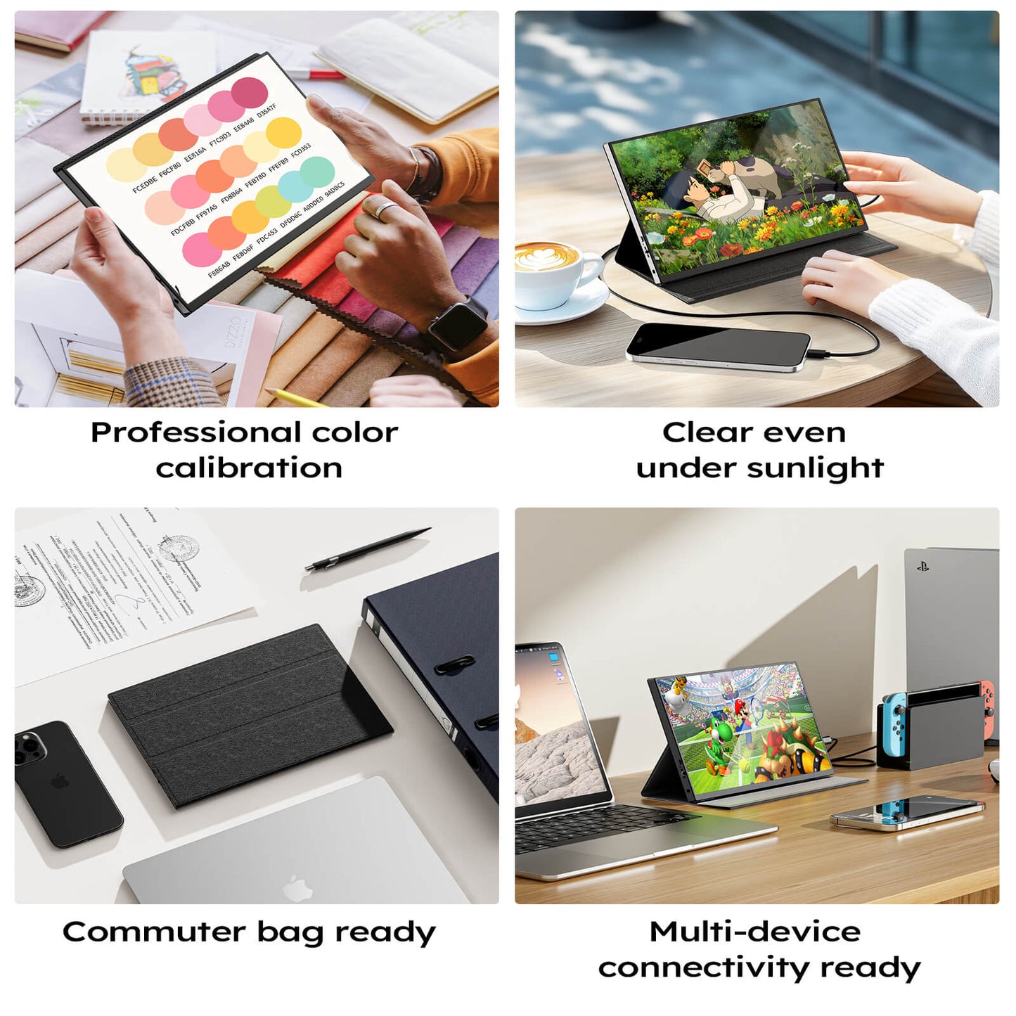 Tragbarer 15,6-Zoll-Lapdock-Monitor für Samsung Deck FHD 1080P IPS-externer Monitor mit integrierter Tastatur für Mac-Laptop