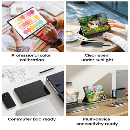 Tragbarer 15,6-Zoll-Lapdock-Monitor für Samsung Deck FHD 1080P IPS-externer Monitor mit integrierter Tastatur für Mac-Laptop