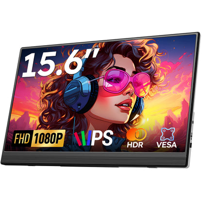 15.6 Inch FHD Portable Monitor for Laptop 1920x1080P Plug and Play