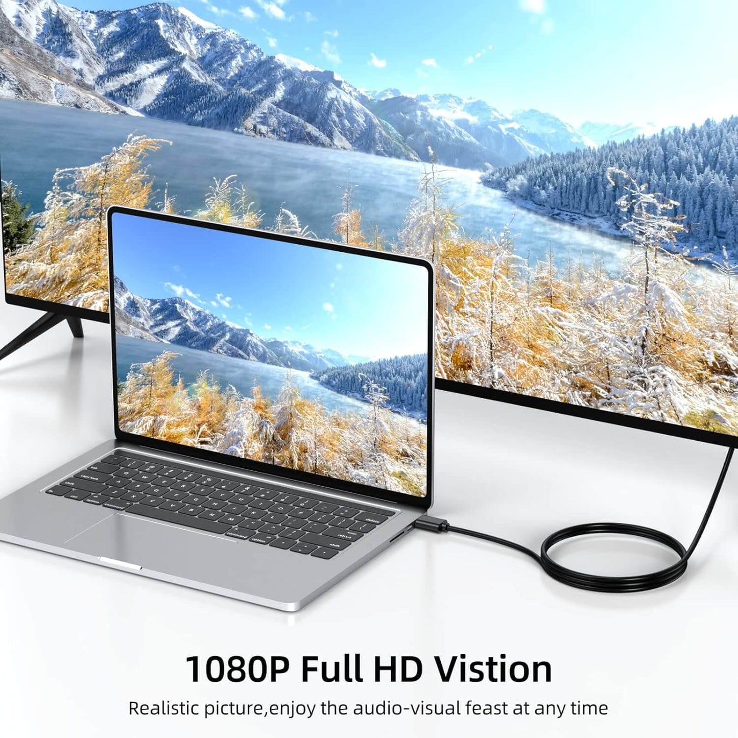 1080P HDMI to VGA Cable Adapter for Laptop & Projector