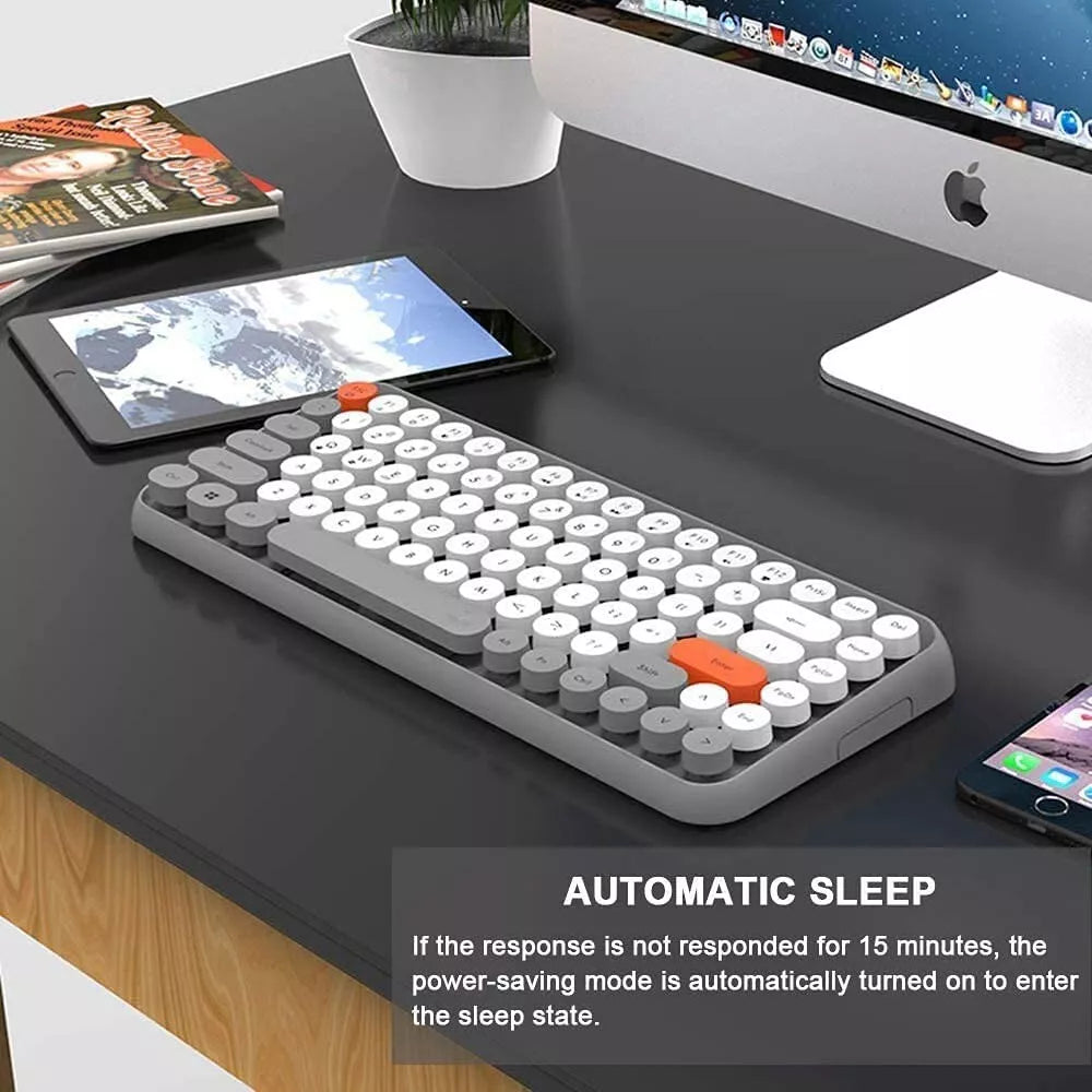 Mini Punk Bluetooth Wireless Keyboard 84 Key