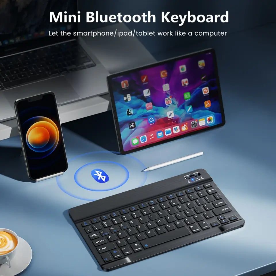 Bluetooth Keyboard and Mouse for Tablets and Smartphones